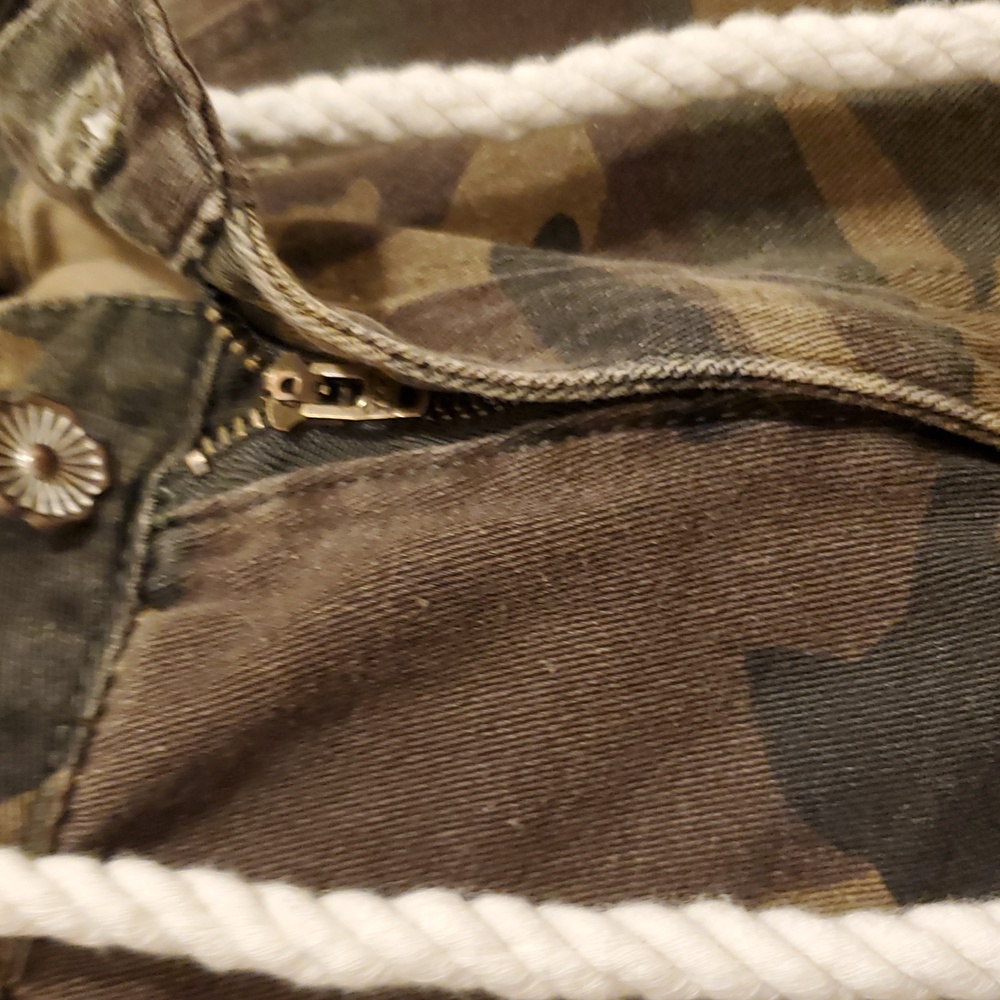 Pol Camo Lace Love Joggers Twill Patchwork Size Medium - Picture 8 of 16